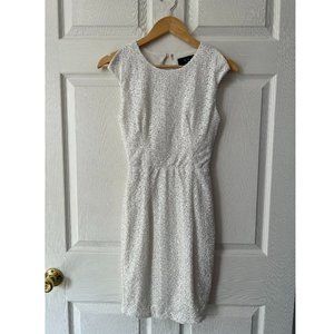 AX Paris | Sequin Fitted Mini Dress with Open Back in White
